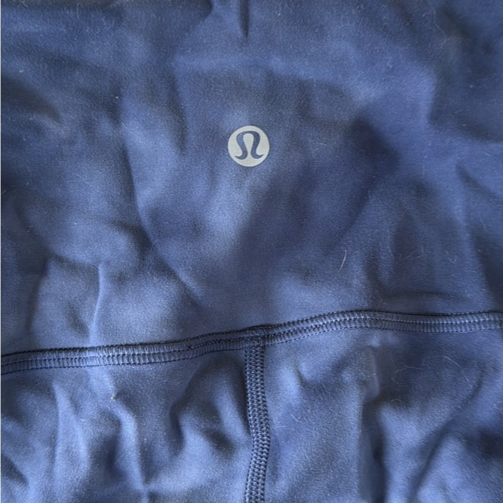 Women's Navy Blue High-Waisted Shorts - Picture 2 of 3